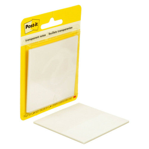 Post-it Transparent Notes 73 x 73mm Clear 36 Sheets Pack of 6 600-TRSPT