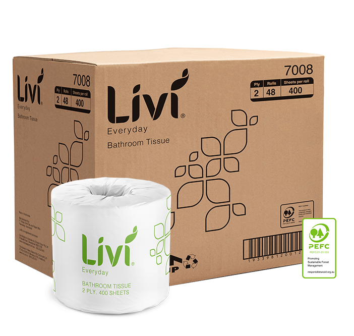 Livi 7008 Basics toilet tissue carton