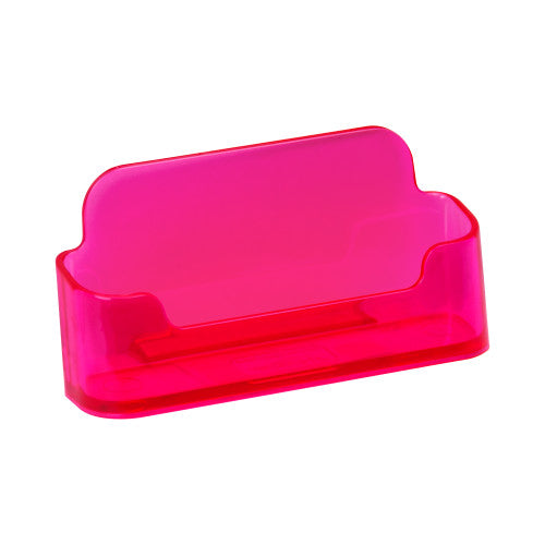 Deflecto Business Card Holder Pink