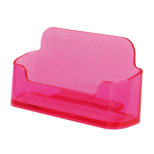 Deflecto Business Card Holder Pink