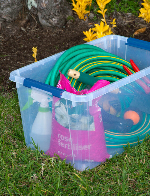 Sistema Plastic Storage Container 27L with Tray Dark Blue