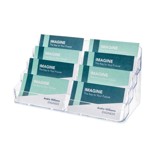 Deflecto Business Card Holder 8 Pocket Landscape