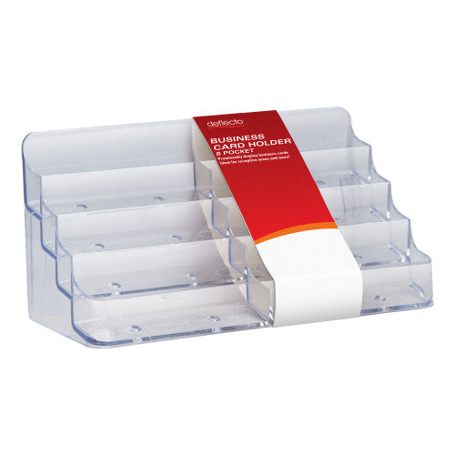 Deflecto Business Card Holder 8 Pocket Landscape