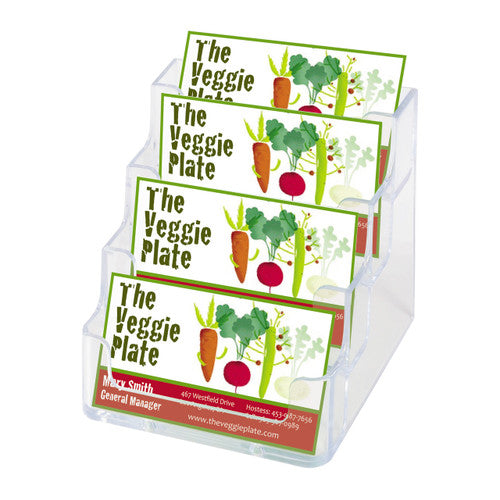 Deflecto Business Card Holder 4 Tier Landscape