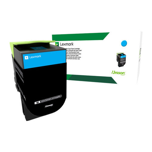 Lexmark 70C80C0 Cyan Toner Cartridge 1000 Pages