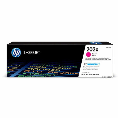 HP 202X High Yield Original LaserJet Toner Cartridge Magenta 2500 Pages