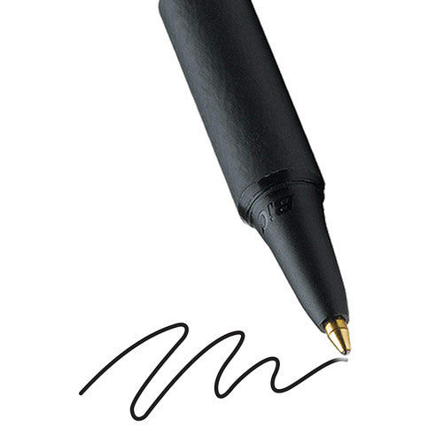 BIC 91435 SoftFeel Retractable Ballpoint Pen Medium Black Box of 12