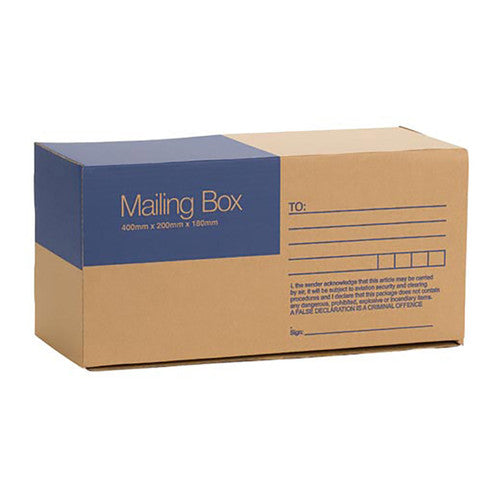 Mailing Box Brown 400 x 200 x 180mm Pack 25