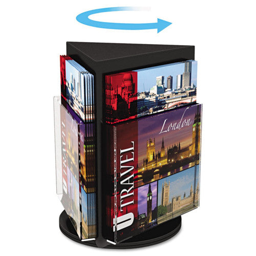 Deflecto Rotating Countertop Brochure Holder A4 Black