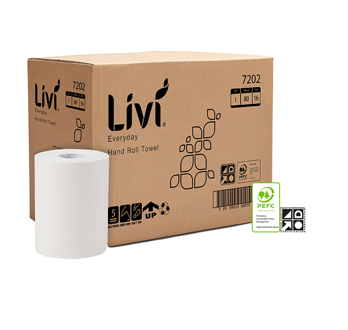 Livi 7202 Basics roll hand towel carton