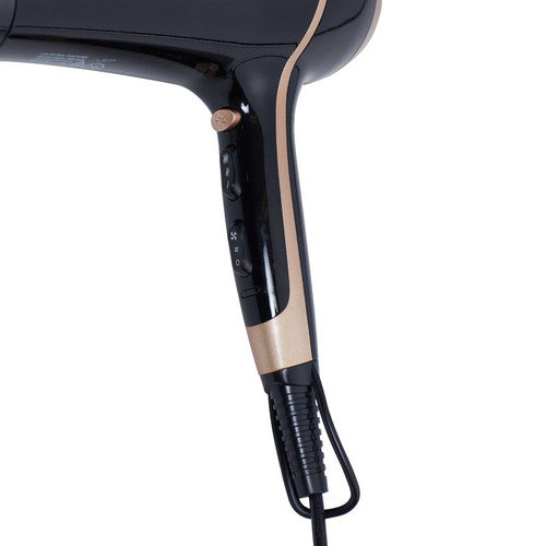 Nero Luxe Hair Dryer Gloss Black and Rose Gold
