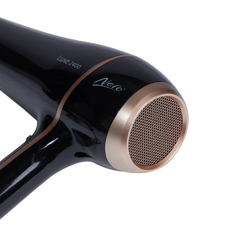 Nero Luxe Hair Dryer Gloss Black and Rose Gold