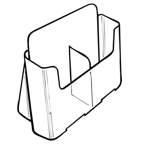Deflecto Brochure Holder 2 Pocket DL Portrait Low Back
