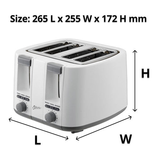 Nero 4 Slice Toaster White