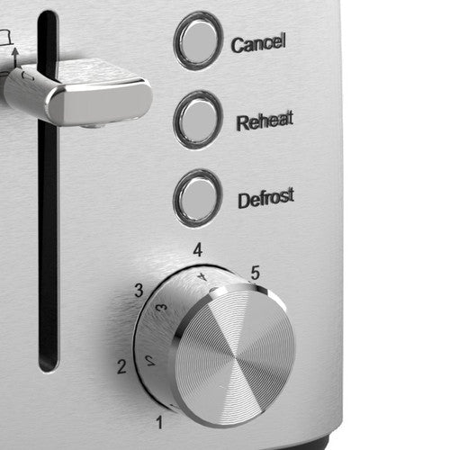 Nero 4 Slice Classic Style Toaster Stainless Steel