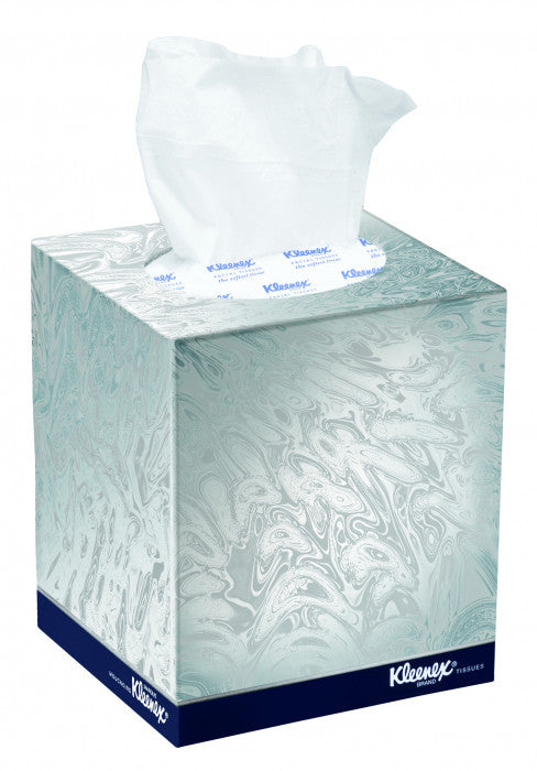 Kleenex Facial Tissue Cube White 2 Ply 90 Sheets Pack of 24