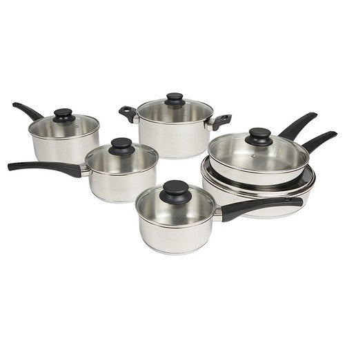 Weatherdon Connoisseur Saucepan 20cm Stainless Steel with Glass Lid