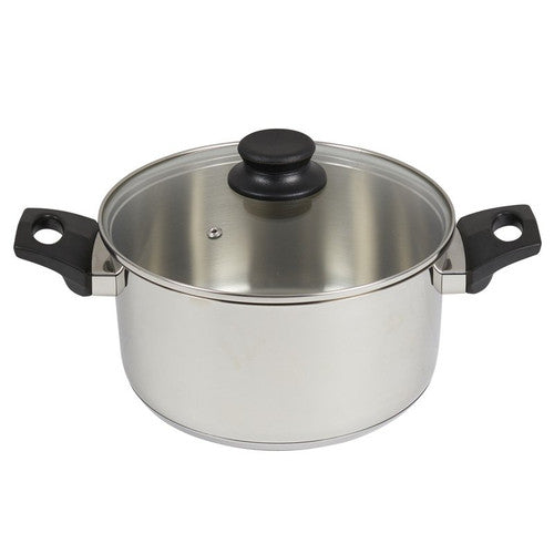 Connoisseur Stockpot 24cm Stainless Steel with Glass Lid