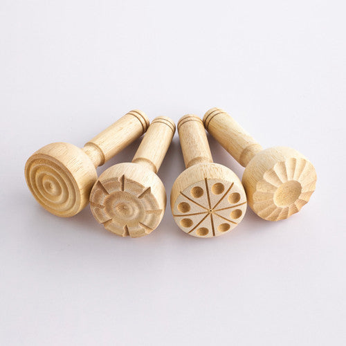 Educational Colours Wooden Dough Stampers Set of 4