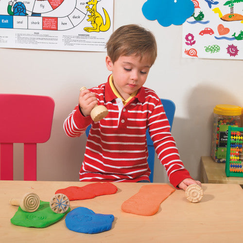 Educational Colours Wooden Dough Stampers Set of 4