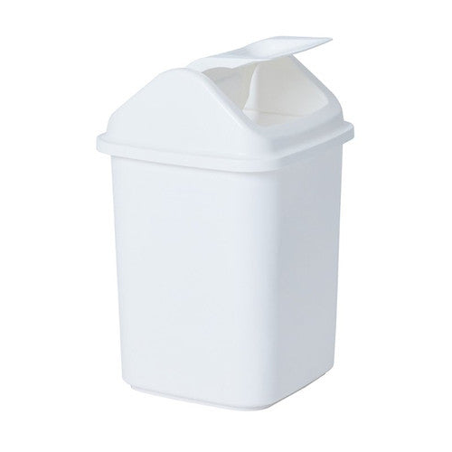 Compass Rectangular Swing Top Bin Plastic White 20L