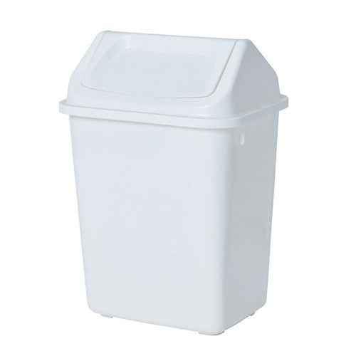 Compass Rectangular Swing Top Bin Plastic White 38L