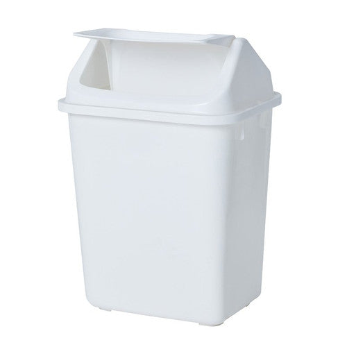 Compass Rectangular Swing Top Bin Plastic White 38L