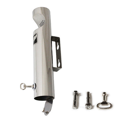 Compass Wall Mounted Cylindrical Ashtray Stainless Steel