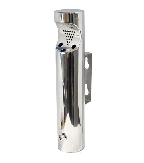 Compass Wall Mounted Cylindrical Ashtray Stainless Steel