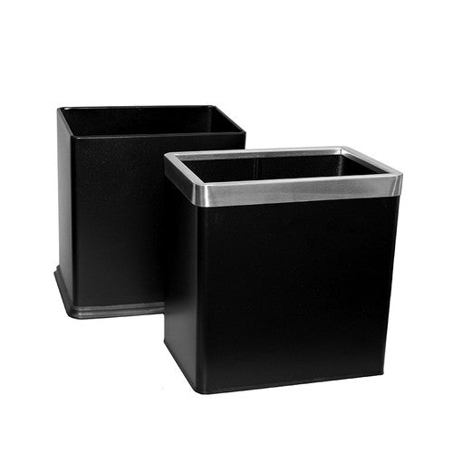 Compass Rectangular Bin with Liner Black 8L