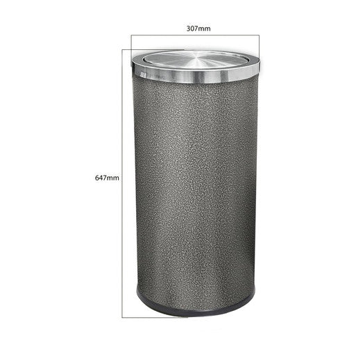 Compass Swing Top Bin Hammertone Grey 30L