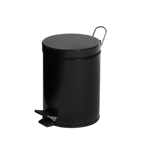 Compass Pedal Bin Powder Coated Black 5L