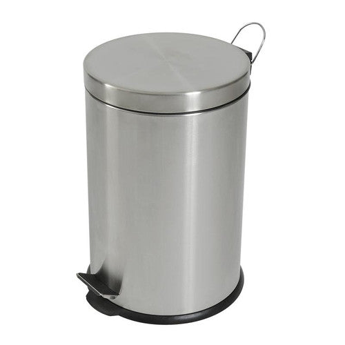 Compass Round Pedal Bin Stainless Steel 20L