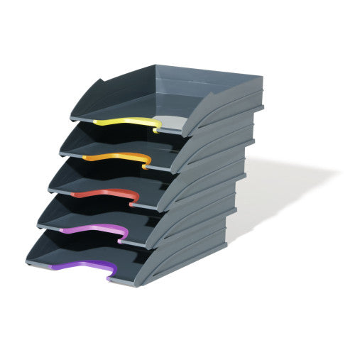 Varicolor Letter Trays Assorted Set of 5
