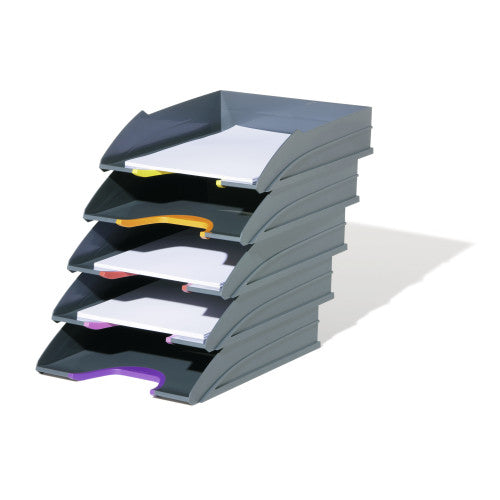 Varicolor Letter Trays Assorted Set of 5