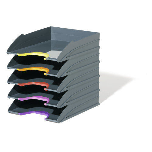 Varicolor Letter Trays Assorted Set of 5