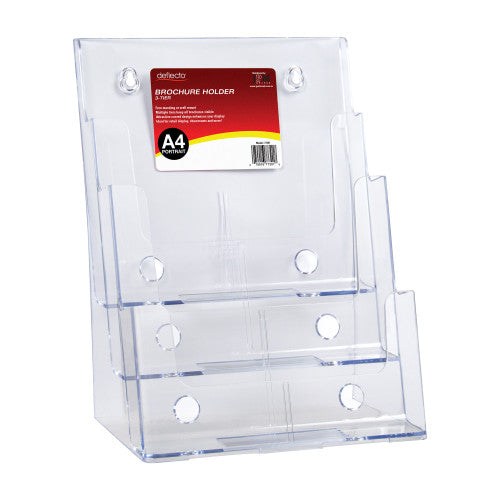 Deflecto 3 Pocket 3 Tier Brochure Holder A4