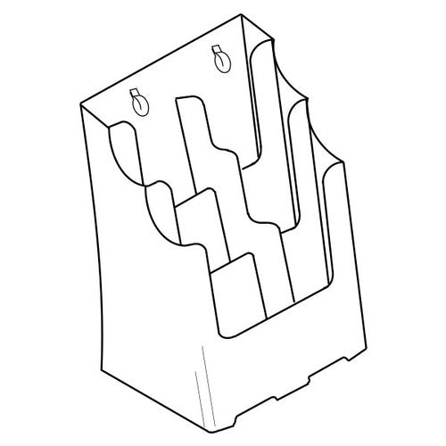 Deflecto 6 Pocket 3 Tier Brochure Holder DL