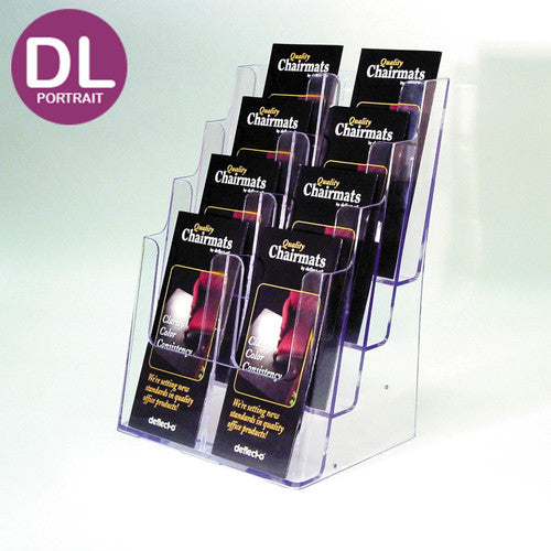 Deflecto 8 Pocket 4 Tier Brochure Holder DL