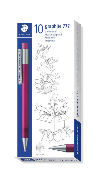Staedtler Graphite 777 Mechanical Pencil 0.5mm Dark Mauve Barrel Box 10 777 05-61