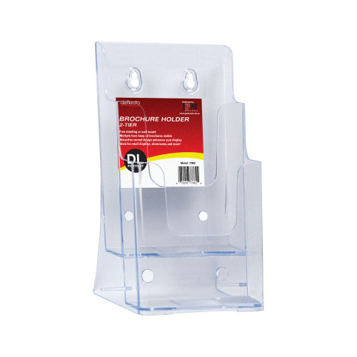 Deflecto 2 Pocket 2 Tier Brochure Holder DL