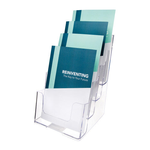 Deflecto 4 Pocket 4 Tier Brochure Holder A5