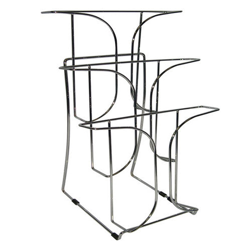 Deflecto 3 Pocket 3 Tier Chrome Multi-Pocket Brochure Holder A4