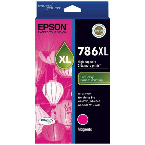 Epson C13T787392 786XL High Yield Durabrite Ultra Ink Magenta
