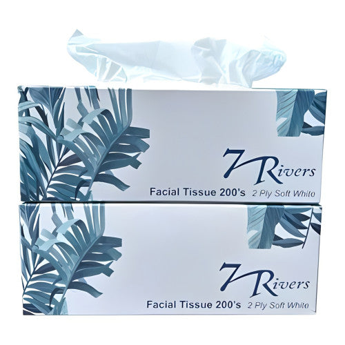 7 Rivers 2 Ply Facial Tissue 200's 36/Ctn