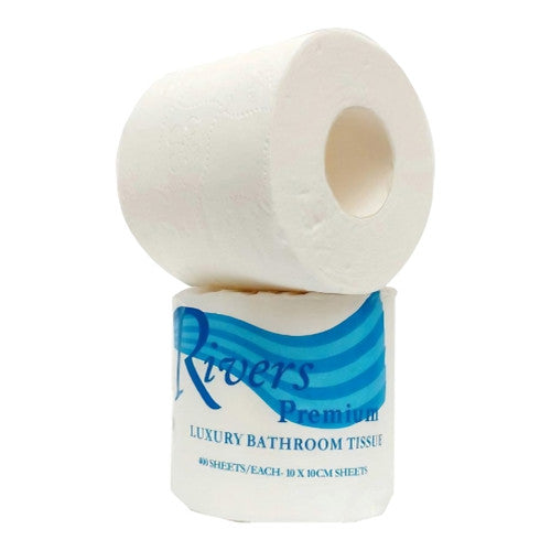 7 Rivers 2 Ply Toilet Tissue Individual Wrap 400 Sheets 48 Rolls/Ctn