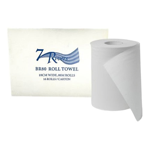 7 Rivers Br80 Paper Roll Towel 18cmx80m 16/Ctn
