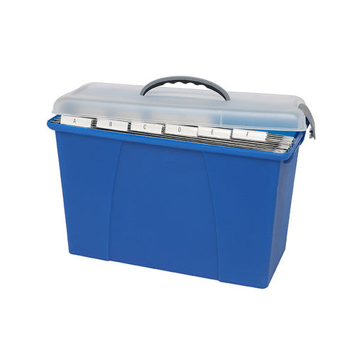 Crystalfile Carry Case 18L Clear Lid Blue Base Box of 6