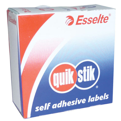 QuikStik Removable Adhesive Label Dispenser Rectangle 29 x 76mm White Pack of 180