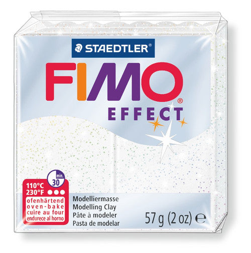 Fimo Effect Standard Block Glitter White